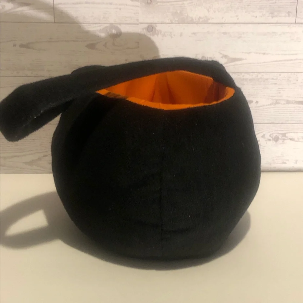 Sanrio Hello Kitty White on Black with Orange Bow Halloween Easter Bucket Basket